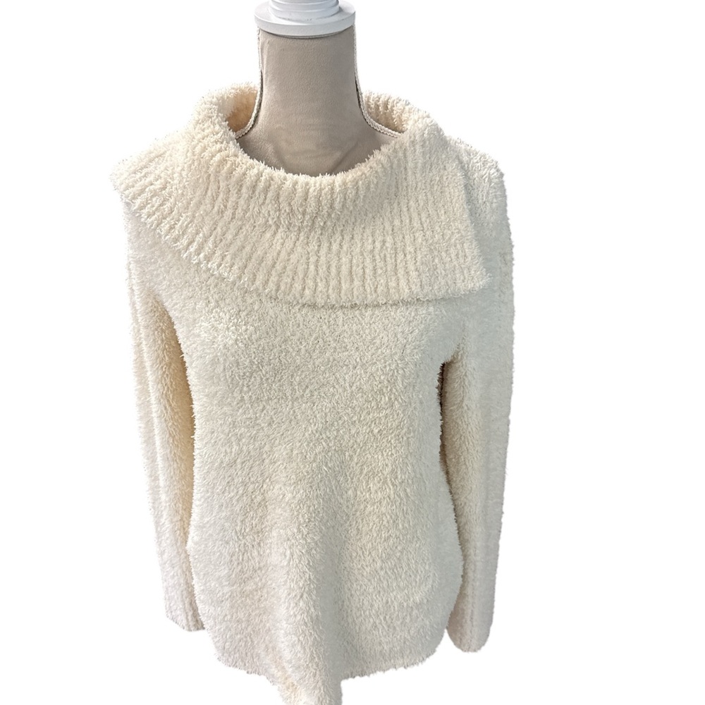 J. Jill Cozy Cream Cowl Neck Sweater
